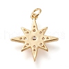 Brass Micro Pave Clear Cubic Zirconia Pendants ZIRC-L098-014G-2