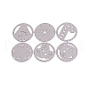 Flat Round Frame Carbon Steel Cutting Dies Stencils X-DIY-F036-36-6
