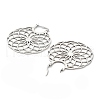 304 Stainless Steel Hollow Flower Hoop Earrings for Women EJEW-R156-06P-2