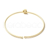 Rack Plating Brass Micro Pave Clear Cubic Zirconia Letter Open Cuff Bangles BJEW-A018-01G-D-3