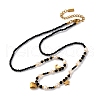 304 Stainless Steel Heart Pendant Necklaces NJEW-U026-17G-4