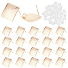 DICOSMETIC 24Pcs Brass Stud Earring Findings KK-DC0001-39-1