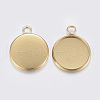 304 Stainless Steel Pendant Cabochon Settings X-STAS-F160-46G-03-2