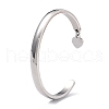 Tarnish Resistant 304 Stainless Steel Cuff Bangles STAS-C023-01-3