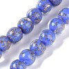 Handmade Gold Sand Lampwork Beads X-LAMP-Z009-01O-1