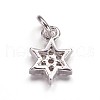 Brass Micro Pave Cubic Zirconia Pendants ZIRC-K070-41P-2