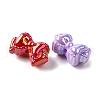 UV Plating Opaque Acrylic Beads MACR-F083-07-2