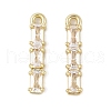 Brass Micro Pave Clear Cubic Zirconia Pendants KK-L212-12G-1