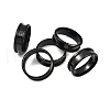 201 Stainless Steel Grooved Finger Ring Settings STAS-TAC0001-10E-B-5