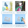 Gorgecraft 16Sheets 4 Style Waterproof PVC Colored Laser Stained Window Film Adhesive Stickers DIY-WH0256-058-5
