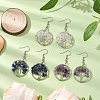 Natural Mixed Stone & Brass Dangle Earring EJEW-JE05981-2