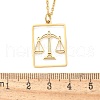 304 Stainless Steel Necklace NJEW-D330-01G-07-3