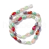Electroplate & Gradient Color Glass Beads Strands LAMP-M023-04A-3