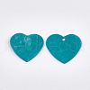 Spray Painted Capiz Shell Pendants X-SSHEL-T006-09D-2