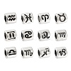 120Pcs 12 Style Alloy European Beads FIND-LS0001-12-1