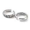 Rack Plating Brass Micro Pave Cubic Zirconia Cuff Earrings for Women KK-Z038-07P-2