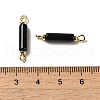 Natural Black Onyx(Dyed & Heated) Connector Charms FIND-C046-02G-3