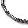 Adjustable Non-magnetic Synthetic Hematite Necklaces NJEW-JN02704-03-3