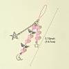 Glass & Alloy Mobile Straps HJEW-FZ00031-5
