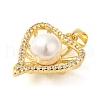 Rack Plating Brass Micro Pave Cubic Zirconia Pendants KK-P241-07G-2