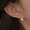 S999 Fine Silver Stud Earrings EJEW-A127-01S-3