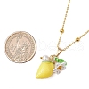 6Pcs 6 Styles Resin Fruit Pendant Necklaces NJEW-JN05204-4