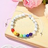 Chakra Natural & Synthetic Mixed Stone Braided Bead Bracelets BJEW-JB09857-2