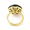Rack Plating Round Brass Enamel Adjustable Rings RJEW-U004-01G-G-3