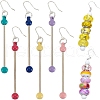 ARRICRAFT 12Pcs 6 Colors Plastic Dangle Earrings EJEW-AR0001-10-1