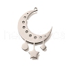 304 Stainless Steel Pendants STAS-B083-19P-1