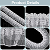 Gorgecraft 5 Yards Polyester Pleated Flower Lace Trim OCOR-GF0003-89A-6