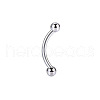 Titanium Alloy Round Curved Barbells Eyebrow Rings WGE70A8-03-1