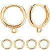 Beebeecraft 20Pcs Brass Huggie Hoop Earring Findings KK-BBC0014-57-1