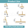 SUPERFINDINGS 12Pcs 3 Styles Brass Tube Bails DIY-FH0007-67G-2