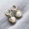 Brass Hoop Earrings EJEW-F362-12G-2