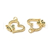 Brass Micro Pave Cubic Zirconia Pendants KK-E068-VB194-2