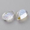 Embossed Glass Rhinestone Pendants GLAA-J101-05A-001SI-2