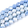 Electroplate Glass Beads Strands EGLA-T021-8mm-15-09-1
