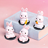 Fingerinspire 80Pcs Acrylic Flat Round Action Figure Display Bases KY-FG0001-08-4