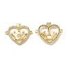 Brass Micro Pave Clear Cubic Zirconia Connector Charms KK-E068-VB045-1
