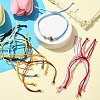 10Pcs 10 Colors Nylon Braided Adjustable Link Bracelet Makings AJEW-CJ00001-6