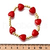 Valentine's Day ABS Imitation Pearl Beads Stretch Bracelets for Women BJEW-D317-08A-G-5