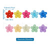 Yilisi 200Pcs 10 Colors Frosted Acrylic Bead Caps MACR-YS0001-02-20