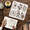 Large Plastic Reusable Drawing Painting Stencils Templates DIY-WH0172-570-3
