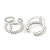 Brass Cuff Earrings EJEW-C104-133P-2