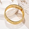 Brass Bangles for Women BJEW-D313-06G-5