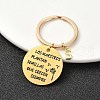 201 Stainless Steel & Brass Letter Keychain KEYC-YW00095-19-1