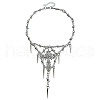 Gothic Style lloy Spike and Cross Bib Necklaces for Women FS-WGA9465-01-5