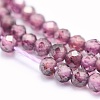 Natural Garnet Beads Strands G-O166-13A-2mm-3