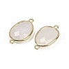 Natural Quartz Crystal Faceted Connector Charms G-K347-11G-19-2